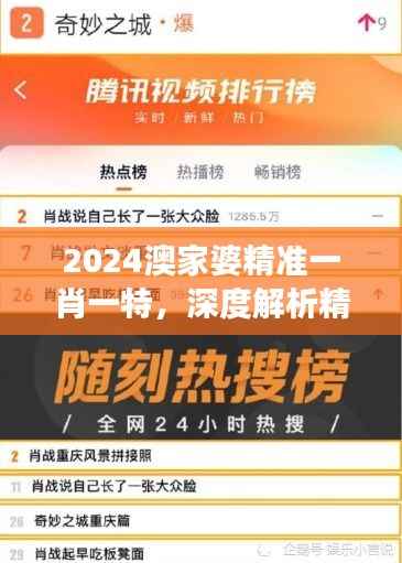 2024澳家婆精准一肖一特,深度解析精选版QRI748.52解读