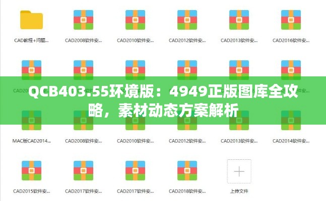 QCB403.55环境版:4949正版图库全攻略,素材动态方案解析