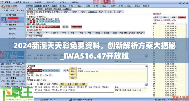 2024新澳天天彩免费资料,创新解析方案大揭秘_IWA516.47开放版