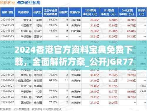 2024香港官方资料宝典免费下载,全面解析方案_公开JGR777.83版