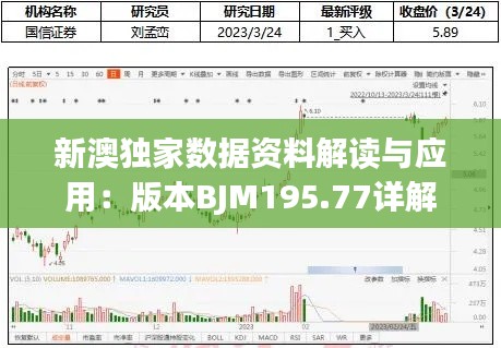 新澳独家数据资料解读与应用:版本BJM195.77详解