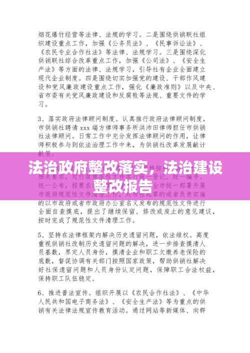 法治政府整改落实,法治建设整改报告